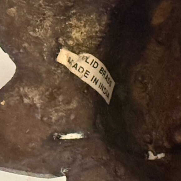 Vintage Solid Brass Lakshmi Hindu Goddess Incense Burner - Picture 5 of 5